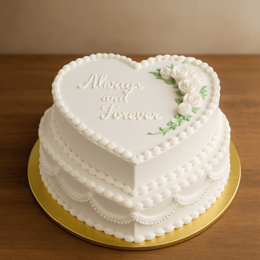 double heart pineapple cake