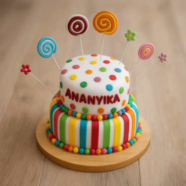 2 Tiered Butterflies Cake