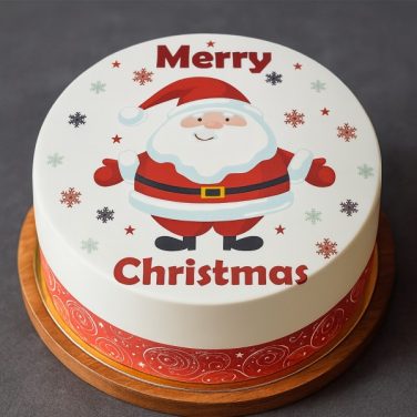 christmas santa photo cake