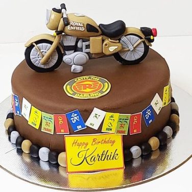 royal enfield bullet cake design