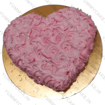 Heart Shaped Strawberry Cake