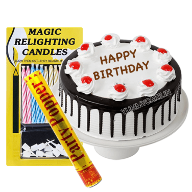 cake with popper exciting combo pack