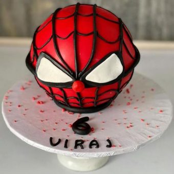 spiderman pinata cake