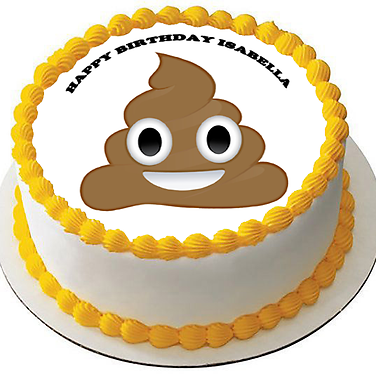 poop emoji photo cake