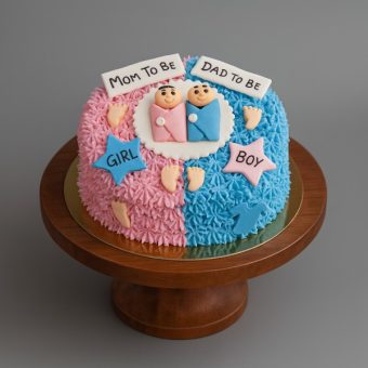 mom and dad to be cake