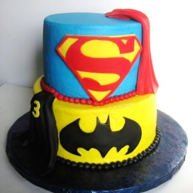 batman superman cake