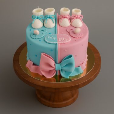 boy or girl baby shower cake