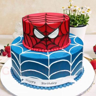 spiderman birthday cake 2 tier