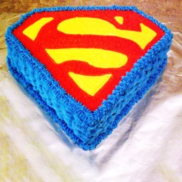 superman theme cake