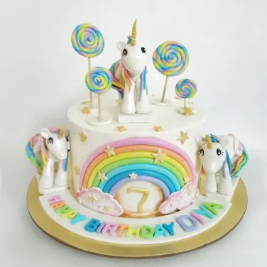 3 unicorn stopper cake