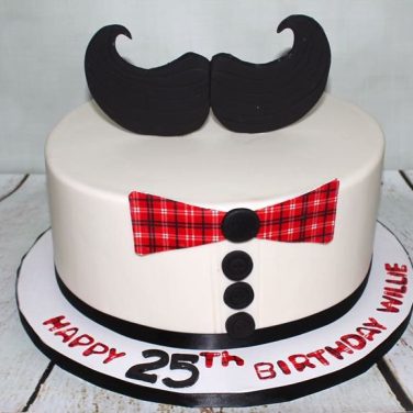 mustache cake