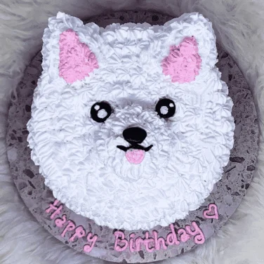 Pomeranian Dog Face Cake