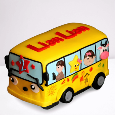 bus theme cake