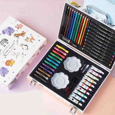 64 Pcs Kids Art Drawing Set Art and Craftmini Suitcase