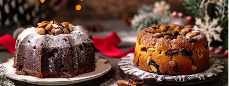 rum cake and plum cake