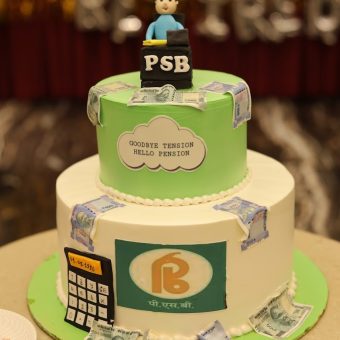 psb employe reritement 2 tier cake
