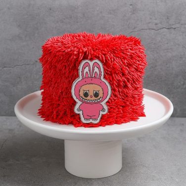 Fluffy Labubu Fur Cake