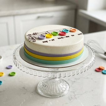 Music Button Theme Cake
