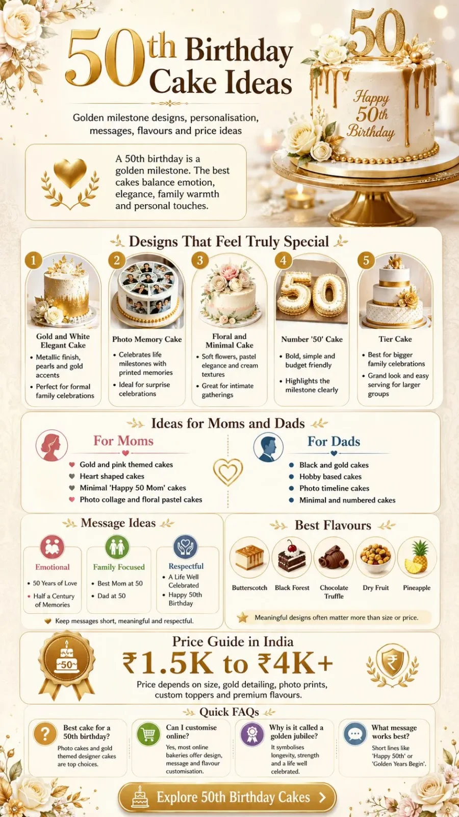 50th birthday cake ideas